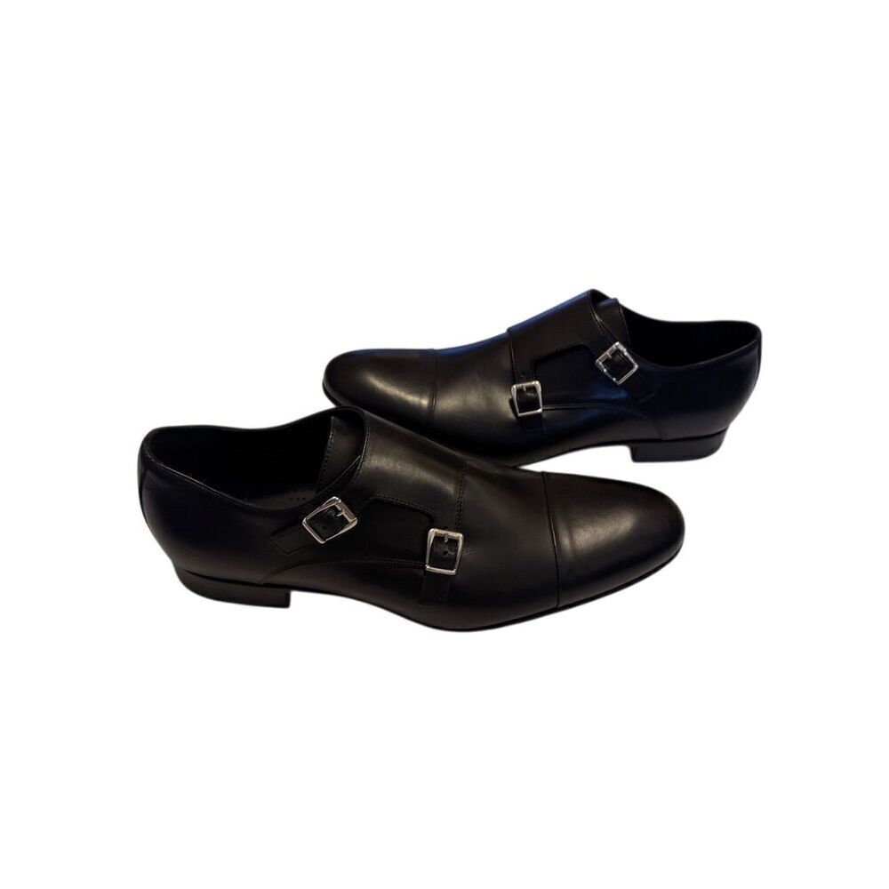 Massimo Matteo Men's Black Double Monk Strap Dress Shoes Size 13 M - Picture 5 of 9